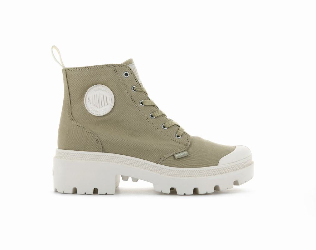 Botas Palladium Pallabase Twill Mujer - Verde ||HXQT-02318||